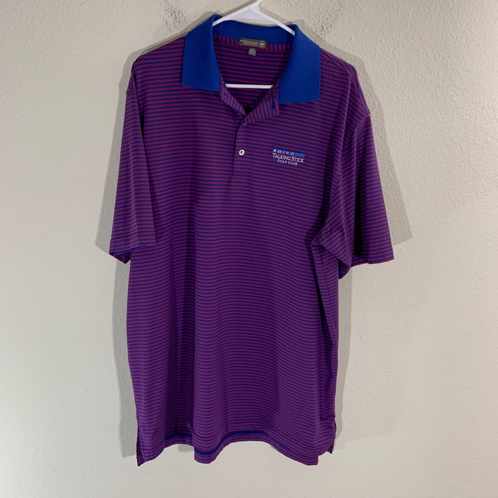 Peter Millar Summer Comfort Striped Golf Polo XL